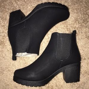 Chunky heel  square booties/boots